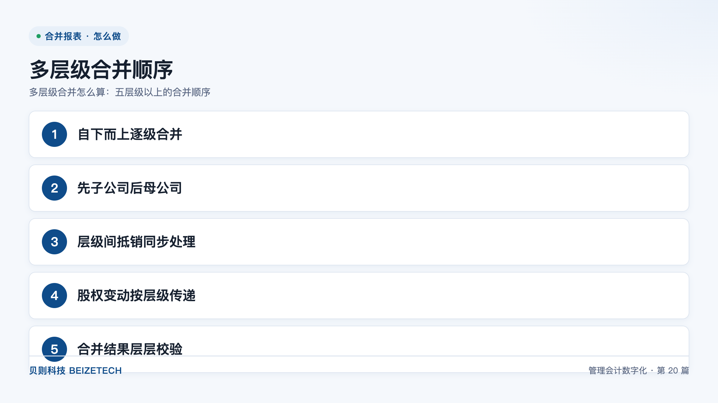 多层级合并怎么算：五层级以上的合并顺序