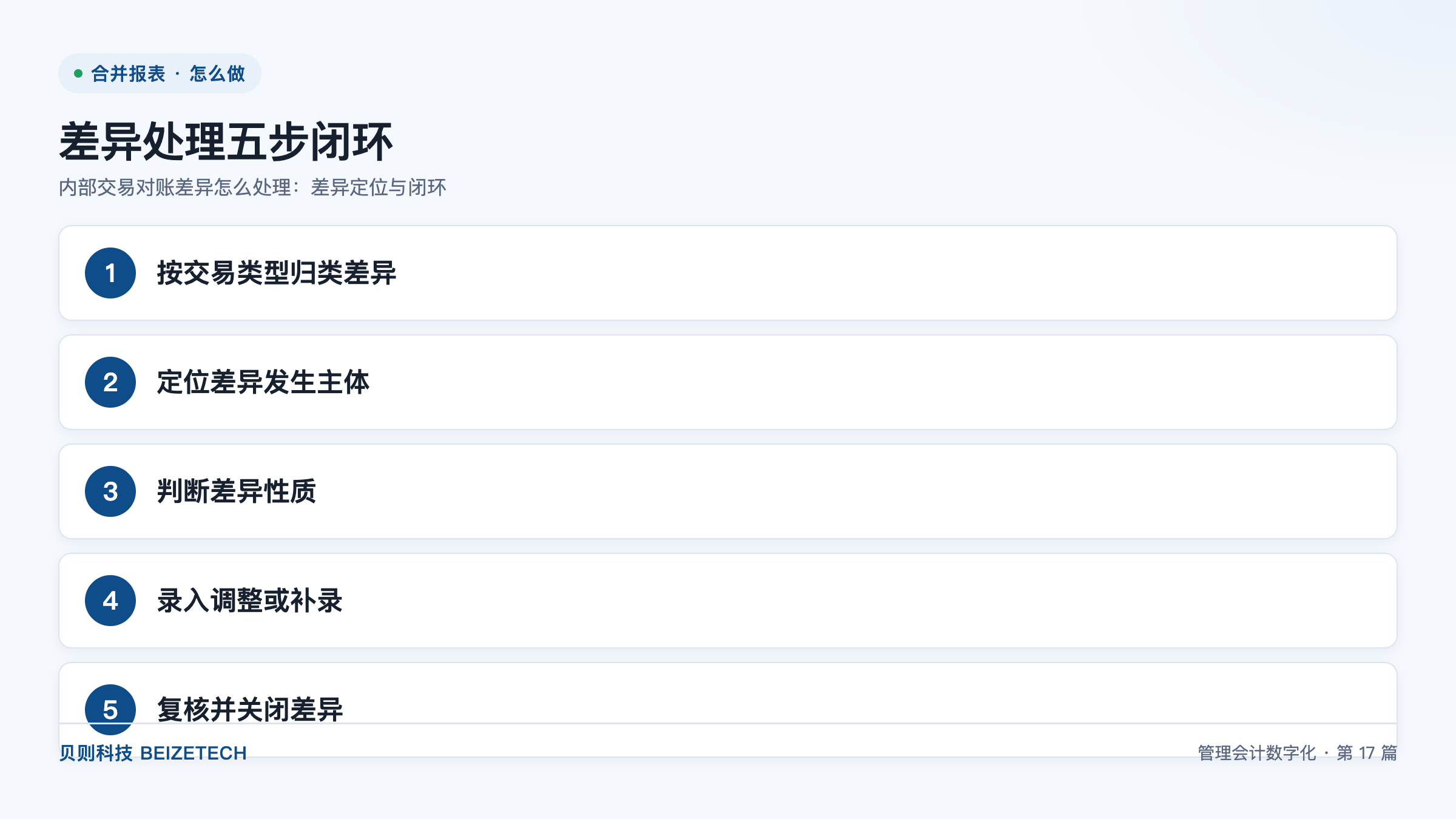 内部交易对账差异怎么处理：差异定位与闭环