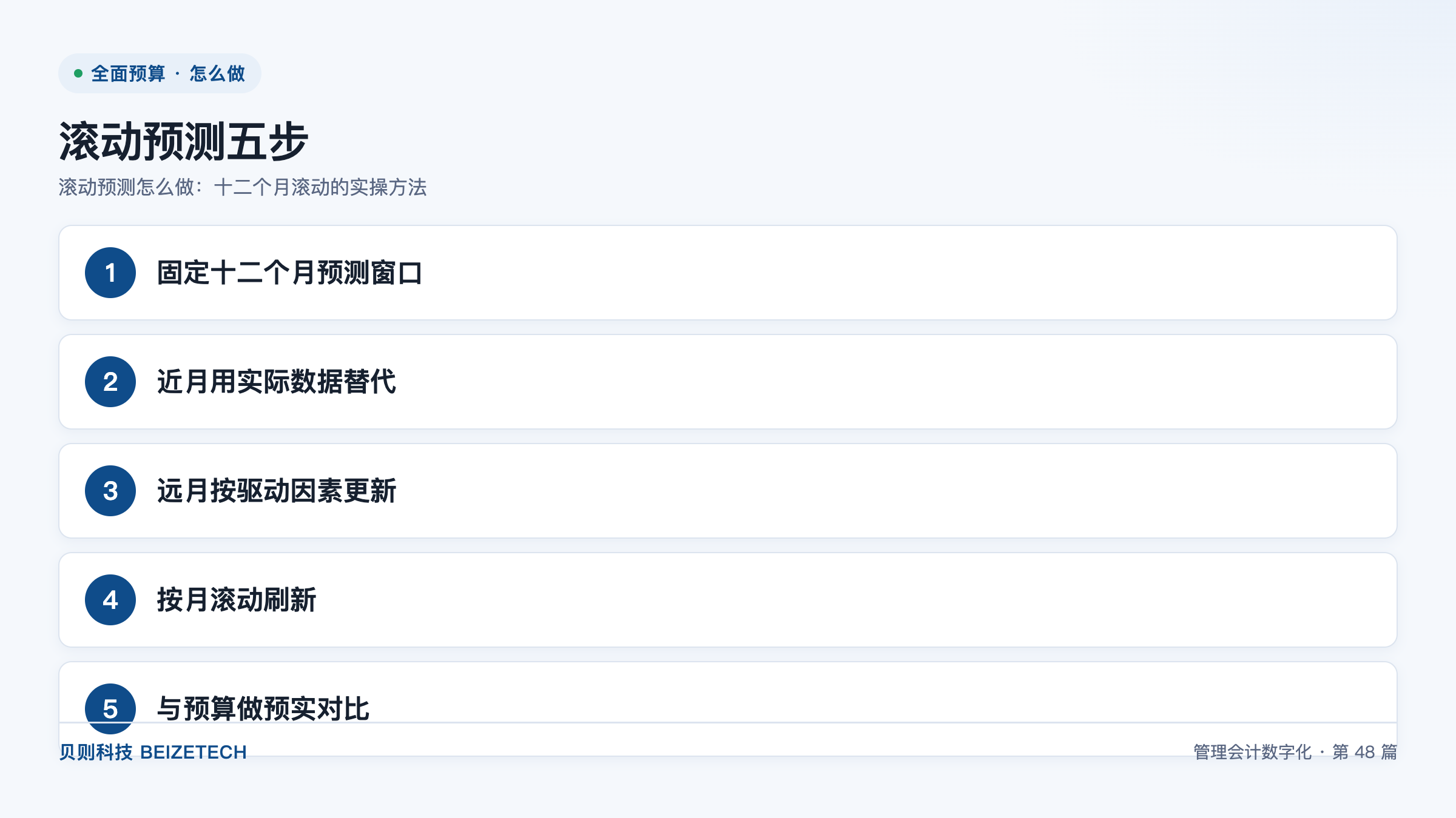 滚动预测怎么做：十二个月滚动的实操方法