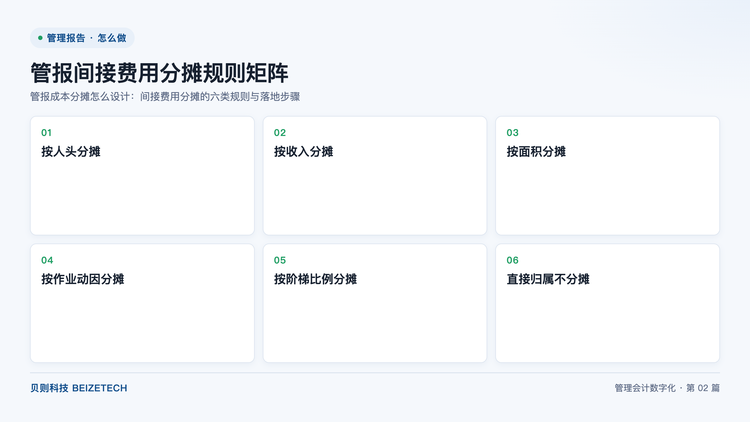 管报成本分摊怎么设计：间接费用分摊的六类规则与落地步骤