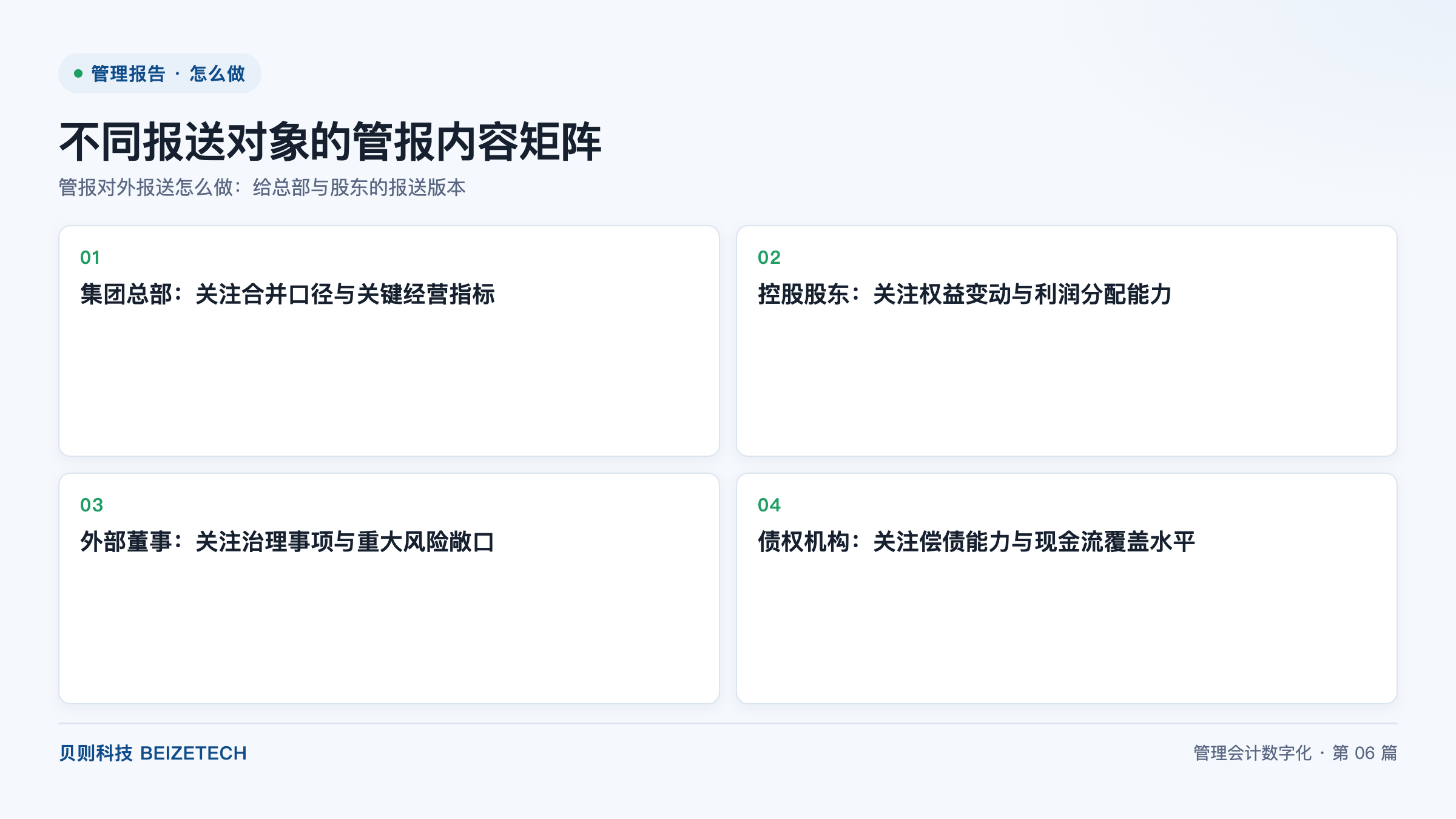 管报对外报送怎么做：给总部与股东的报送版本